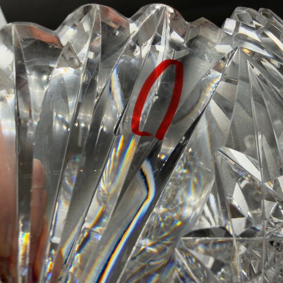 American Brilliant Period ABP Cut Glass Sawtooth Bowl Libbey 9” READ - Picture 10 of 16